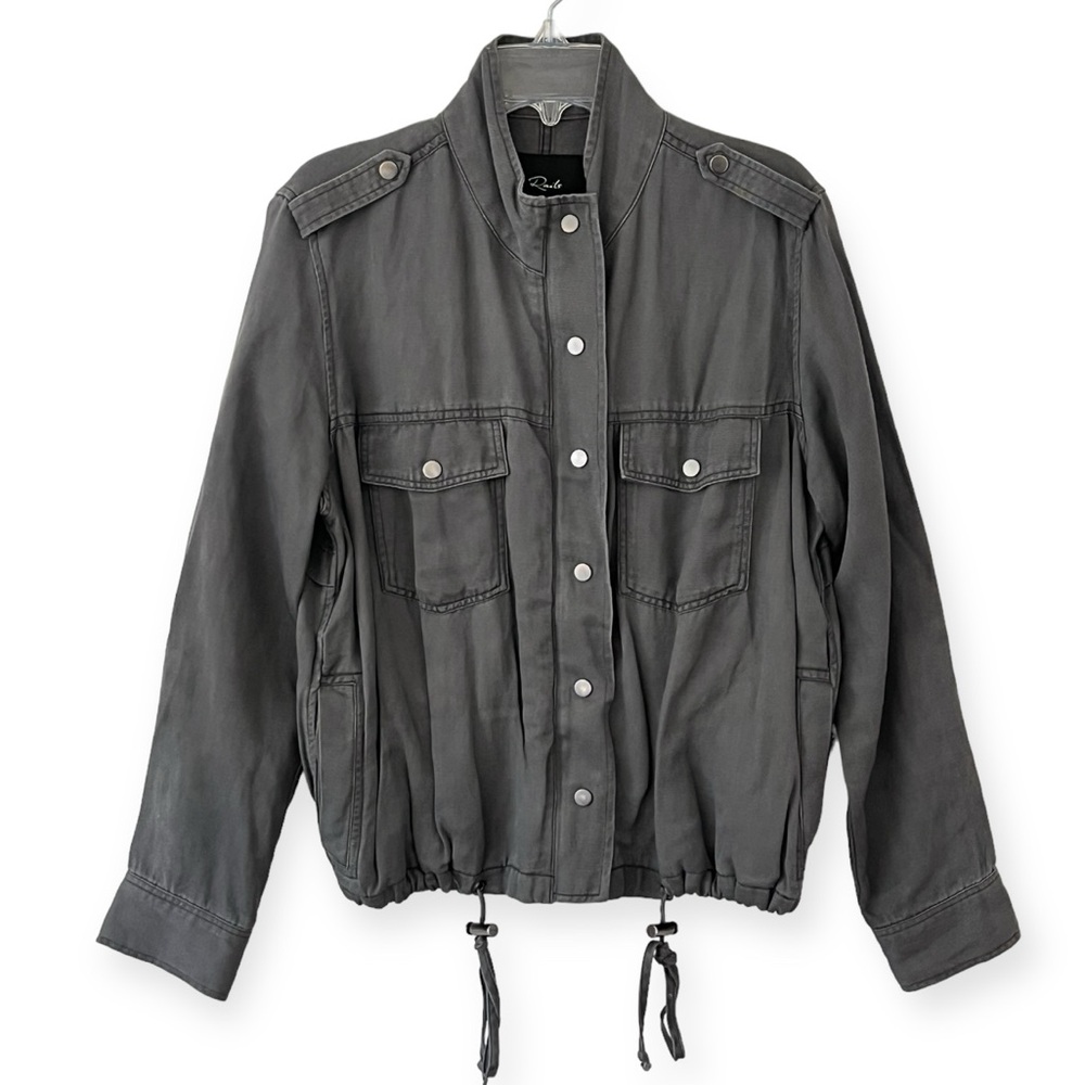 Rails Collins Relaxed Jacket Charcoal Lyocell Lin… - image 3